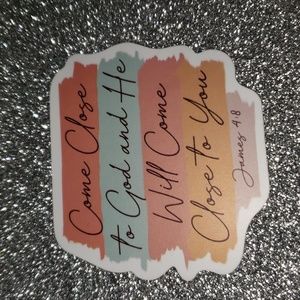 GOD WATERPOOF Sticker Bible Quote